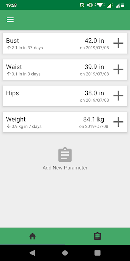 Body Measurements and Weight Loss Tracker Screenshot 1