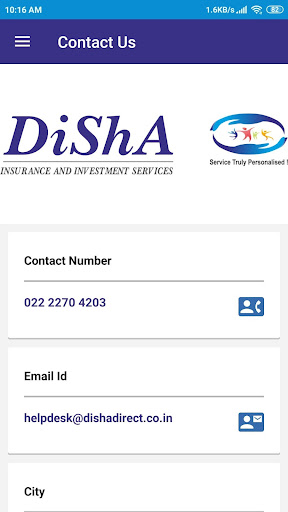 DISHA INSURANCE APP Screen 3