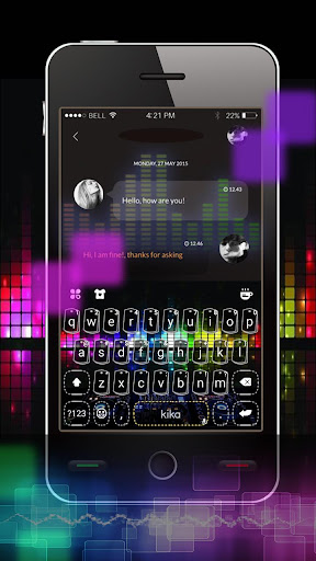 Android application Electric Night Keyboard Theme screenshort