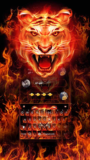Android application Cruel Tiger 3D Keyboard Theme screenshort