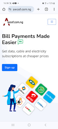 Android application Awoof | Get Cheap Data screenshort