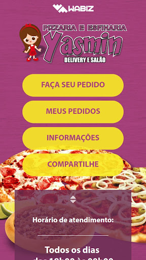 Android application Pizzaria e Esfiharia Yasmin screenshort