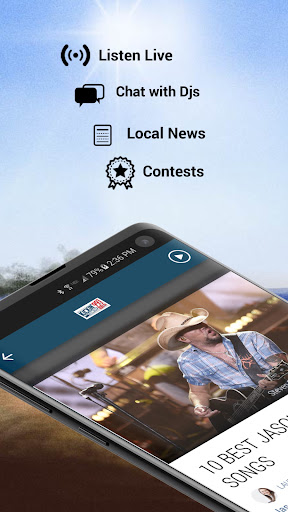 Android application Kickin' Country 99.1/100.5 screenshort