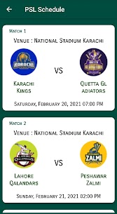 PSL 2021 Schedule and Predictions Apk App for Android 3
