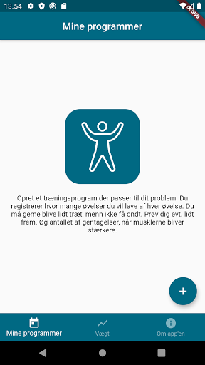 Android application RN Træning screenshort