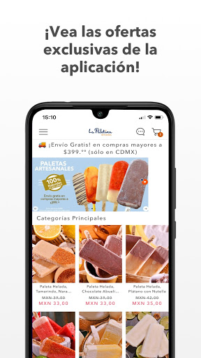 Android application La Paletina Artesanal screenshort