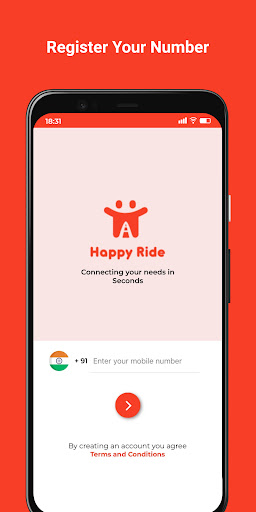 Android application Happy Ride User screenshort