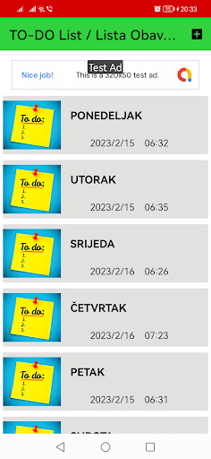 TO DO list / Planer Screen 2