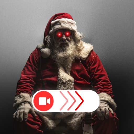 evil santa claus video call logo
