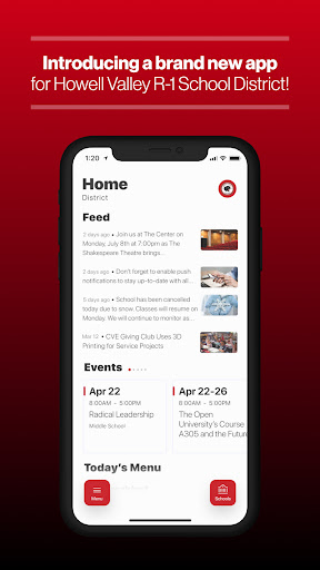 Android application Howell Valley R-1 Schools screenshort