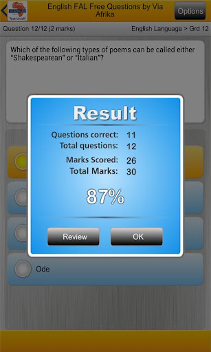 Via Afrika Test-Urself Screen 2