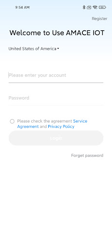 Android application AMACE IOT screenshort