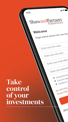 Android application Shaw SMArt Invest App screenshort