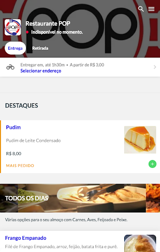 Android application Restaurante Pop screenshort