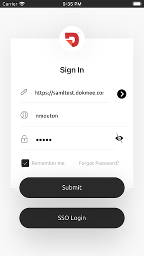 Android application Dokmee ECM V2 screenshort