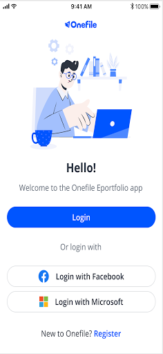 Android application OneFile Eportfolio screenshort