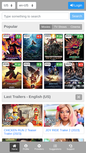 Android application Streaming Discovery screenshort