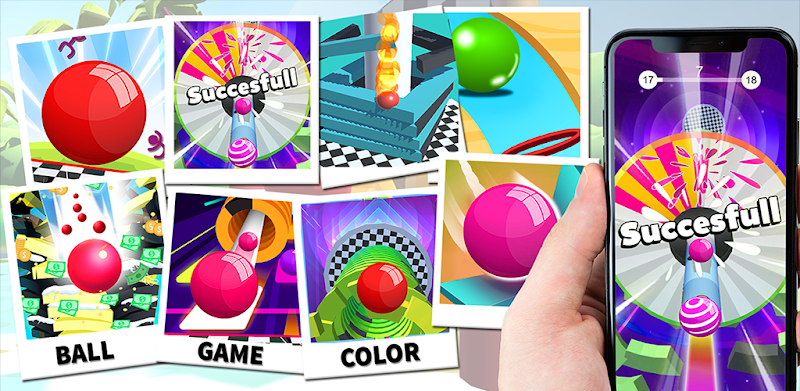 Color Stack Ball 3D: Ball Game run race 3D - Helix