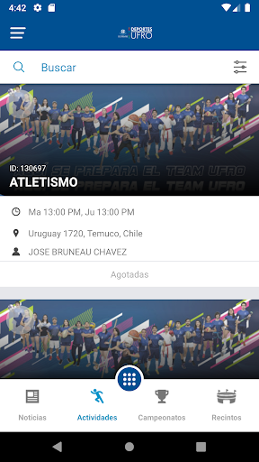 Deportes UFRO Screen 2