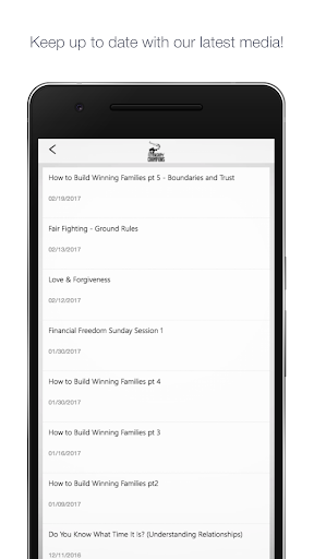 Android application Champions4Life screenshort