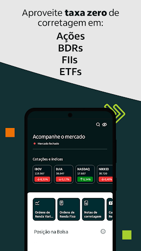 Android application íon Itaú: investir com taxa 0 screenshort