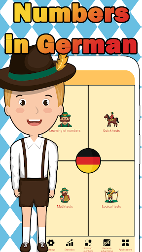 Android application Numbers in German language screenshort