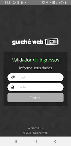 Android application GW Validador screenshort