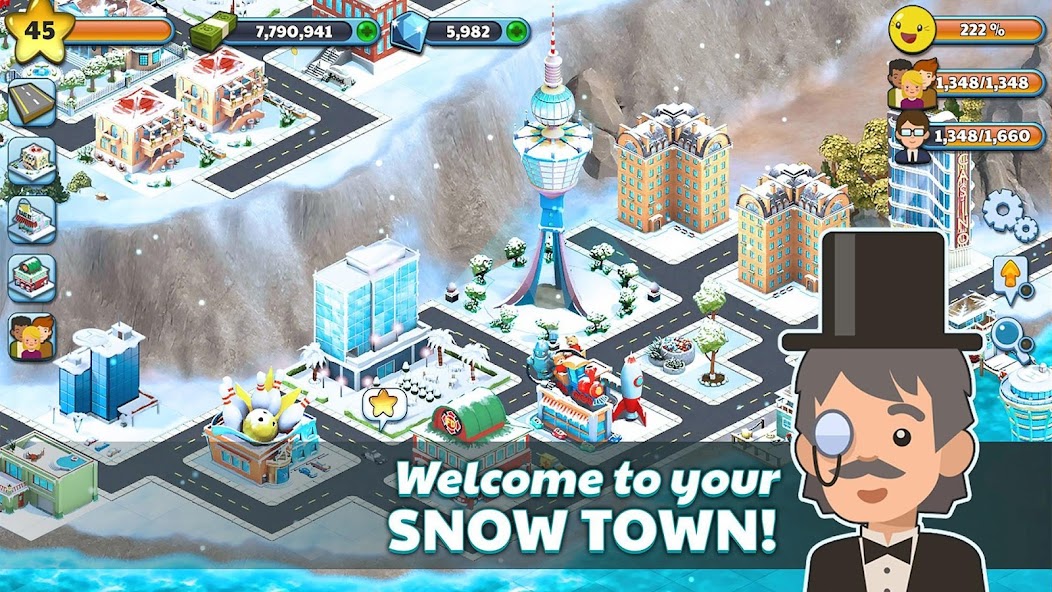 Snow Town - Ice Village World: Winter City 1.3.0 APK + Мод (Unlimited money) за Android