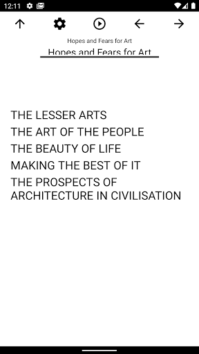 Android application Book, Hopes and Fears for Art screenshort