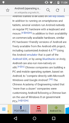Android application Sleipnir Mobile Test Version screenshort