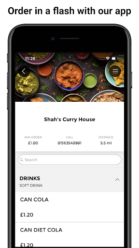Android application Shah's Curry House screenshort