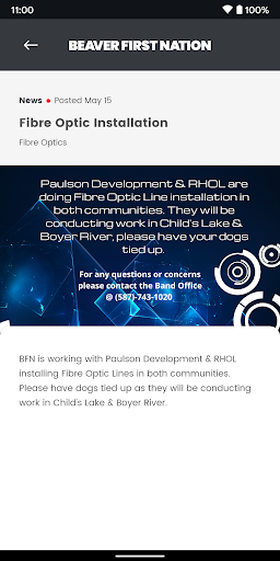 Beaver First Nation Screen 3
