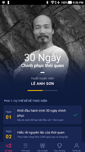 Android application 30 Ngày Thói quen screenshort