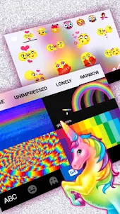 Color Rainbow Unicorn Keyboard