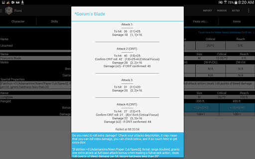 PCGen Character Importer Lite