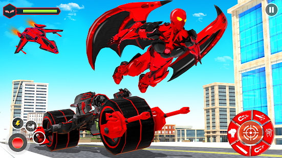 Flying Bat Robot Bike Game  Screenshots 12