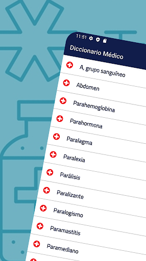 Android application Diccionario Médico screenshort