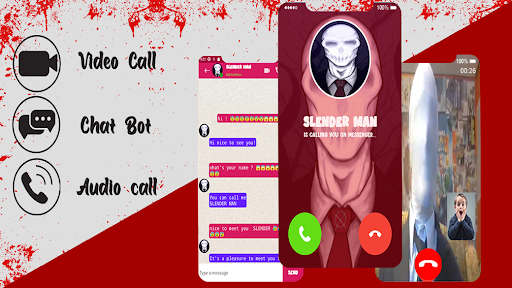 Android application Slender Man Video call screenshort