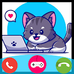 Cover Image of Tải xuống Fake Call Cat Game - Prank Cal  APK