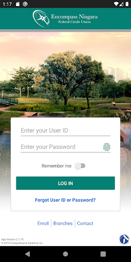 Android application Encompass Niagara FCU screenshort