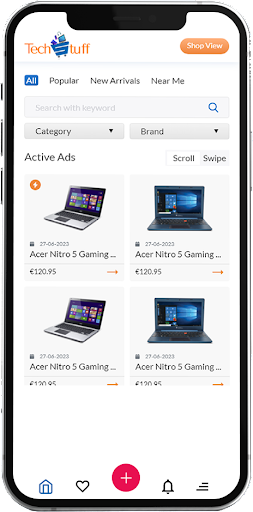 Android application Techstuff screenshort