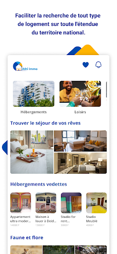 Android application Afri immo screenshort