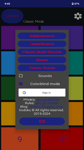 Irodoku Puzzle Screen 2