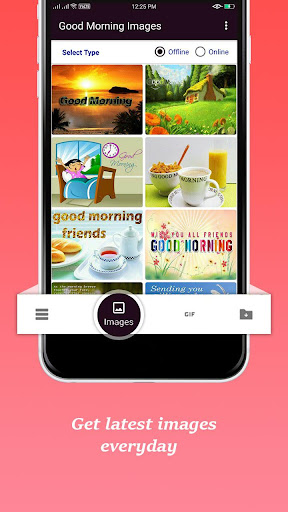 Android application Good Morning Gif & Images screenshort