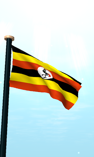 Uganda Flag 3D Free Wallpaper Screen 2