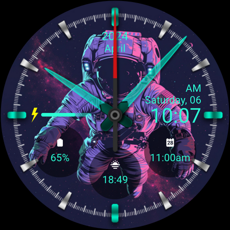 ART028 Astronaut Watch Face screenshot 20