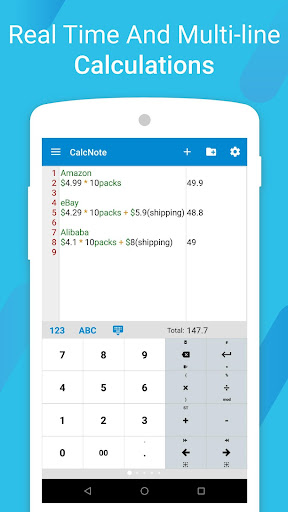 CalcNote - Notepad Calculator  screenshots 1