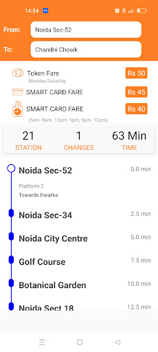 Delhi Metro Map,Route, DTC Bus Screen 3