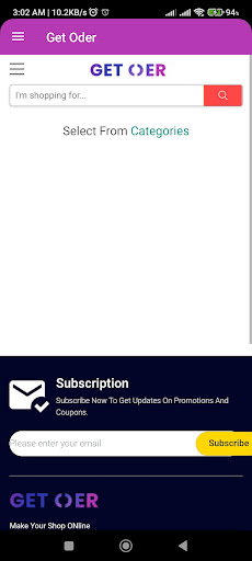 Get Oder - Get online shop