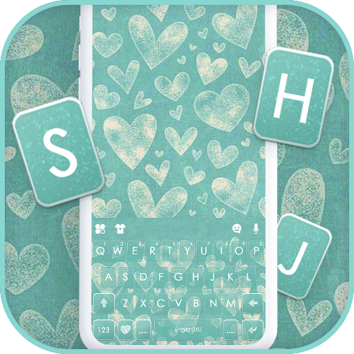 Hearts SMS Keyboard Background logo